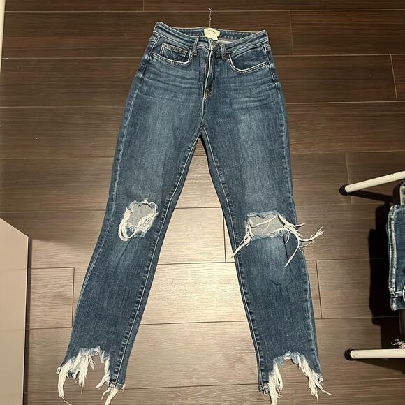 L'Agence Highline High Rise Distressed Skinny Jeans Size 26 - Picture 4 of 8